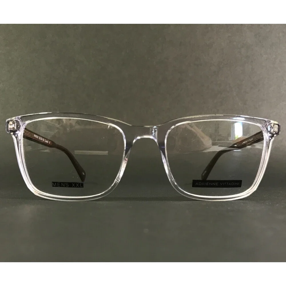 Adrienne Vittadini Eyeglasses Frames AV6020 OAH Crystal Clear Brown 55-20-150